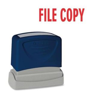 Sparco Products FILE COPY Title Stamp, 1 3/4''x5/8'', Red Ink
