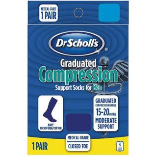 Dr. Scholl's Men's Microfiber Cotton Moderate Compression Socks   1 Pack