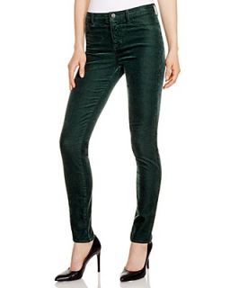 J Brand Mid Rise Skinny Cords in Forrest Green   100% Exclusive