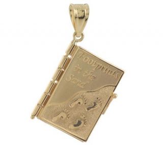 Footprints in the Sand Inspirational Pendant 14K Gold —