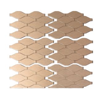 Aspect 6 x 4 Matted Metal Wavelength Tile in Champagne Kit