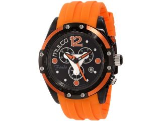 Mulco MW1 98485 305 Black Dial Orange Polyurethane Band Unisex Watch