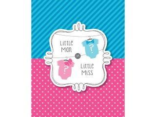 Club Pack of 48 Bow or Bowtie? Paper Baby Shower Invitation Cards