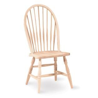 International Concepts Unfinished Tall Spindleback Windsor Side Chair