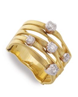 Marco Bicego Marrakech Couture Five Strand Diamond Ring, Size 7