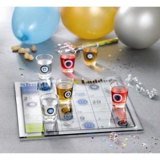 Fifth Avenue Crystal Game Night 9 Piece Drinking Shoot and Ladder Game Set