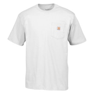 Carhartt Workwear Short Sleeve Pocket T-Shirt — White, XL, Tall Style, Model# K87