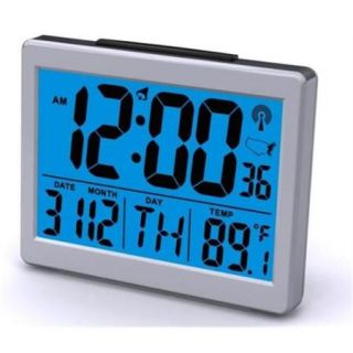 Sonnet Industries T 4652 Atomic Desk Clock with Bright Blue Light and 1. 5 inch High numbers