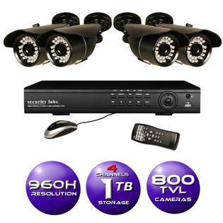 Security Labs Security Labs 4 CH 960H DVR Surveillance System with