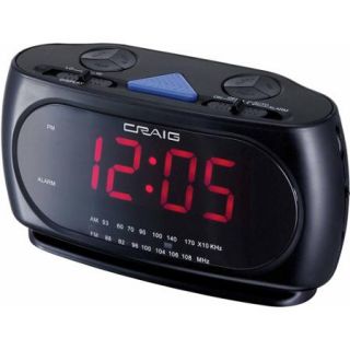 Craig CR45372 1.2" Dual Alarm Clock PLL AM/FM Radio