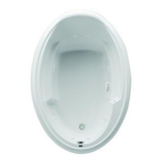 Aquatic Ariel II 5.5 ft. Reversible Drain Acrylic Whirlpool Bath Tub with Heater in White 826541937786
