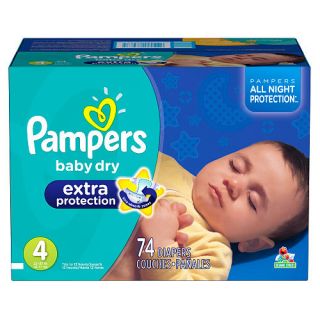 Pampers Extra Protection Size 4 Diapers Super Pack   74 Count    Procter & Gamble
