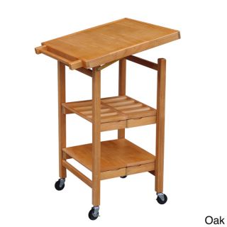 Oasis Concepts The Entertainer II All Wood Folding Kitchen Island