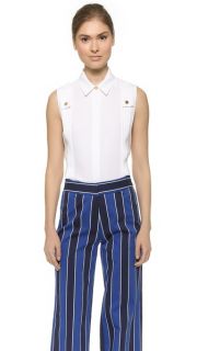 Derek Lam Sleeveless Collar Blouse