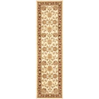 Safavieh Lyndhurst Ivory and Brown Rectangular Indoor Machine Made Runner (Common: 2 x 16; Actual: 27 in W x 192 in L x 0.5 ft Dia)