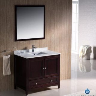 Fresca Oxford 36'' Single Traditional Bathroom Vanity Set with Mirror