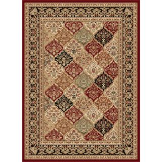 Tayse Sensation Cream and Red Rectangular Indoor Woven Area Rug (Common: 8 x 10; Actual: 94 in W x 123 in L)