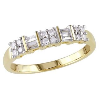 CT. T.W. Round and Parallel Baguette Diamonds Bridal Ring in 10K