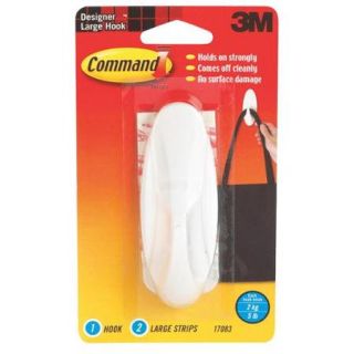COMMAND Hook, Molded Plastic, 1 1/2 In 17083