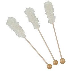 Dryden & Palmer White Rock Candy Swizzle Stirrers (Case of 288
