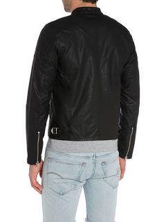 G Star Elda Slim Fit Biker Collar Zip Up Jacket Black