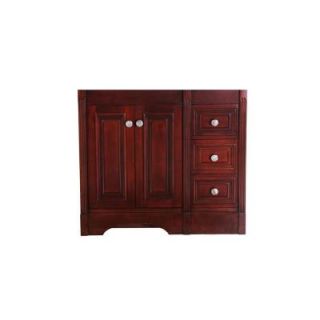Virtu USA Austen 36 in. W x 21 1/2 in. D x 33 in. H Vanity Cabinet Only in Cherry DISCONTINUED RS 10536 CAB CHE