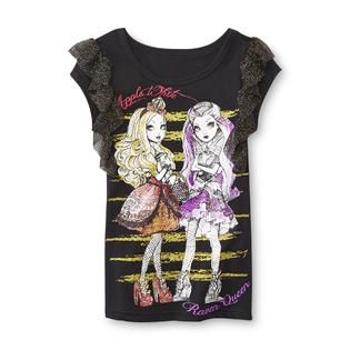 Ever After High Girls Scoop Neck Top   Apple White & Raven Queen