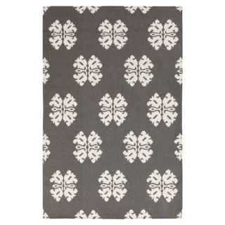 Frontier Pewter/Winter White Floral and Plants Area Rug