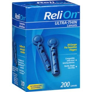 ReliOn Ultra Thin Lancets, 200 count