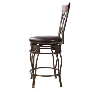 24 Swivel Bar Stool with Cushion by AdecoTrading