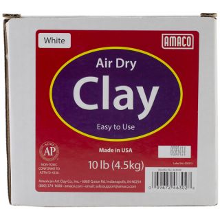 Amaco AirDry White Modeling Clay 10lb   17627885  