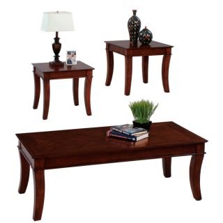Encore Tobacco Cocktail Table and Two End Tables Set