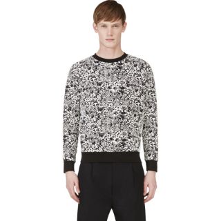 Paul Smith Black & White Textured Knit Sweater