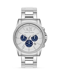Armani Exchange Blue Subeye Stainless Steel Chronograph Watch, 45mm