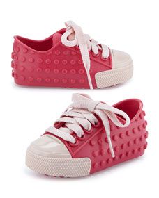 Melissa Shoes Mini Polibolha II Jelly Sneaker, Pink