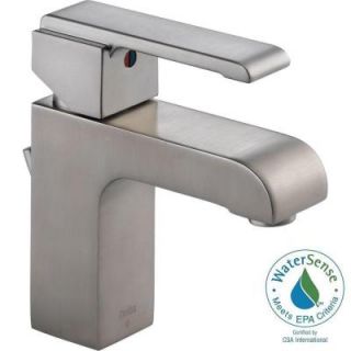 Delta Arzo Single Hole Single Handle Bathroom Faucet in Stainless with Metal Pop Up 586LF SSMPU