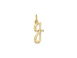The Claire Lower Case Script Initial G Pendant in 14K Yellow Gold