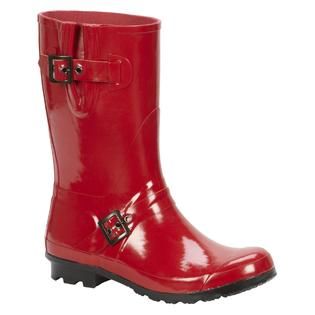 Athletech Womens Rain Boot Thunder   Red   Clothing, Shoes & Jewelry