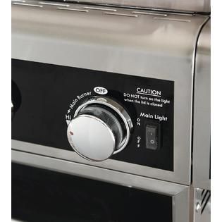 Burner Gas Grill with Ceramic Searing and Rotisserie Burners