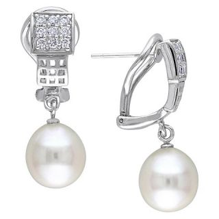 Allura 9 9.5mm Freshwater Cultured Pearl and .36 CT. T.W. Cubic