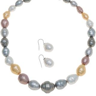 Joia de Majorca Graduated 18" Baroque Pearl Necklace and Earring Set 5710R 52