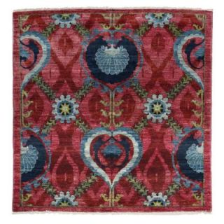 Solo Rugs Suzani Pink 5 ft. 3 in. x 5 ft. 3 in. Square Indoor Area Rug M1710 406