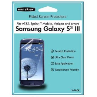 WriteRight Screen Protector for Samsung Galaxy S III, 3pk