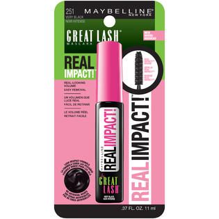 Maybelline New York Real Impact, 251 Very Black Washable Mascara 0.37