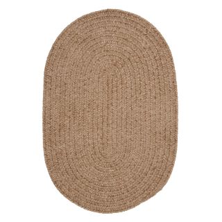 Colonial Mills Spring Meadow Sand Bar Oval Indoor/Outdoor Braided Area Rug (Common: 7 x 9; Actual: 84 in W x 108 in L)