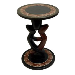 Hand finished Lovers Accent Table (Ghana)