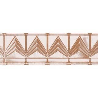 Shanko 6 in. x 4 ft. x 6 in. Satin Copper Nail up/Direct Application Tin Ceiling Cornice (6 Pack) CO904 c
