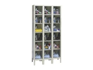 Unassembled Locker, 6 Tier, W 36, D15, Parchment