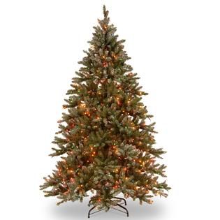 National Tree Company 9 ft. Snowy Concolor Fir Tree with Multicolor