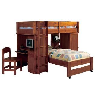 Oak Twin Over Twin Loft Bed: Space Saving Bedroom Ideas From 